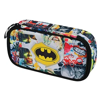 Abbildung von Baagl Federmäppchen für Mädchen Jungen Schulmäppchen Schreibwaren Schulsachen Federtasche, Kinder Federmappe, Etui Schule (Batman Comics)