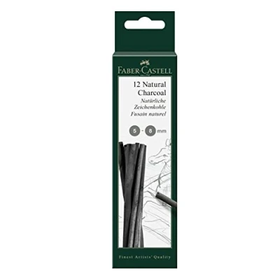 Abbildung von FABER CASTELL 129298 Natürliche Zeichenkohle PITT, ca. 5 8 mm, 12 Stück