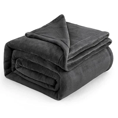 Abbildung von BEDSURE Kuscheldecke Flauschig Decke Fleecedecke Wohndecke Warm Winter Weich, Sofadecke XXL, Couch Blanket, Große, Wohn &amp; Kuscheldecken 230x270cm, Sofa überwurfdecke Dunkelgrau