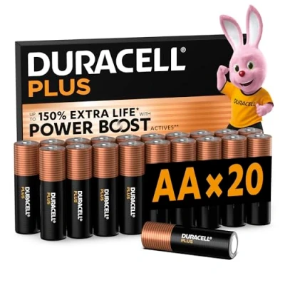Abbildung von Duracell Plus Batterien AA, 20 Stück, langlebige Power, AA Batterie für Haushalt und Büro