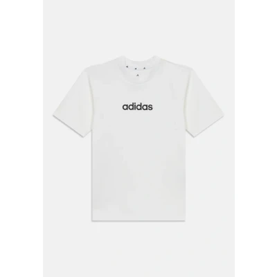 Abbildung von adidas Performance J LIN TEE Unisex Tshirt print für Kinder, Größe: 152, White/black