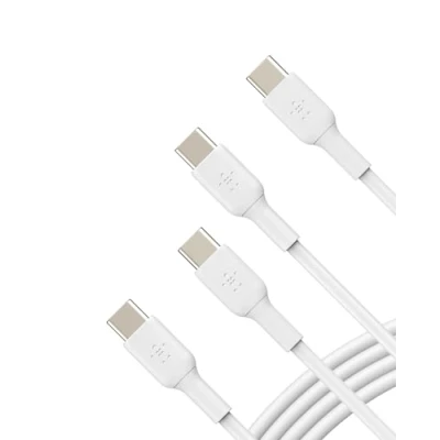 Abbildung von Belkin USB C auf Ladekabel, Kabel, Schnellladekabel für iPhone 16, 15, Samsung Galaxy S24, S24+, S24 Ultra, Note, Google Pixel, iPad Pro/Mini, Nintendo Switch, 1 m, 2er Pack Weiß