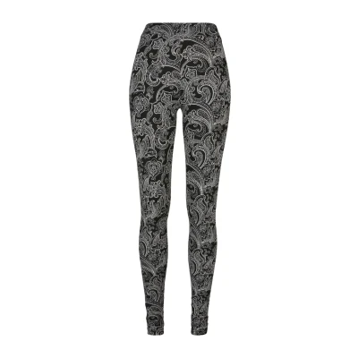 Abbildung von Urban Classics SOFT AOP Leggings Hosen, Damen, Größe: Small, Blacknewpaisley