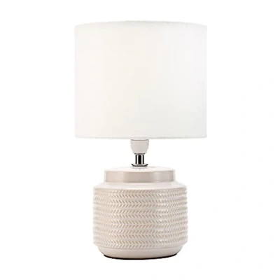 Abbildung von Pauleen 48219 Bright Soul Tischleuchte max. 20 Watt handgefertigt Creme, Beige Nachttischlampe im Boho Look aus Stoff, Keramik E14