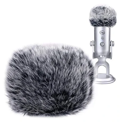 Abbildung von YOUSHARES Yeti Windschutz Furry Pop Filter Muff Fell Schutz für Blue USB Mic, Windscreen Pro Microphone Kondensator Mikrofon