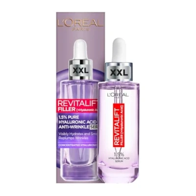 Abbildung von L&#039;Oréal Paris Hyaluron Serum, Revitalift Filler, Anti Aging Gesichtspflege, Falten, Mit 1,5% purer Hyaluronsäure und Vitamin C, 50 ml