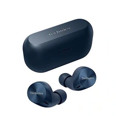 Abbildung von Technics EAH AZ60M2EA Kabellose Ohrhörer mit Noise Cancelling, Multipoint Bluetooth 3 Geräte, In Ear Kopfhörer, Kabelloses Laden, Mitternachtsblau