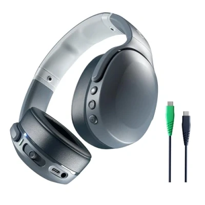 Abbildung von Skullcandy Crusher Evo Over Ear Wireless Kopfhörer mit Sensory Bass, 40 Std. Akkulaufzeit, Mikro, kompatibel iPhone, Android und Bluetooth Geräten Grau