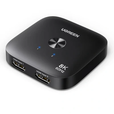 Abbildung von UGREEN HDMI Switch 8K60Hz 2 In 1 Out 2.1 Switcher 4K240Hz/4K120Hz Umschalter für Switch1/2, PC, Laptop, PS5, Xbox, HDTV, Monitor usw.