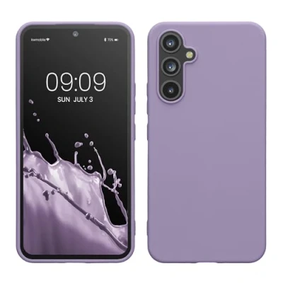 Abbildung von kwmobile Hülle kompatibel mit Samsung Galaxy A54 5G TPU Silikon Handyhülle Schutzhülle stoßabsorbierend flexibel Case in Veilchen Lila
