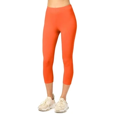 Abbildung von Merry Style Damen 3/4 Leggings Capri Sportleggings MS10 199 (Rost,XXL)