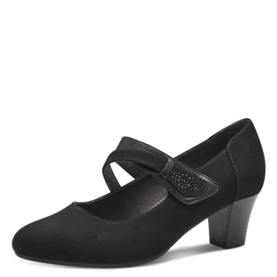 Abbildung von Jana Damen Pumps mit Riemen Mary Jane Vegan, Schwarz (Black), 38 EU
