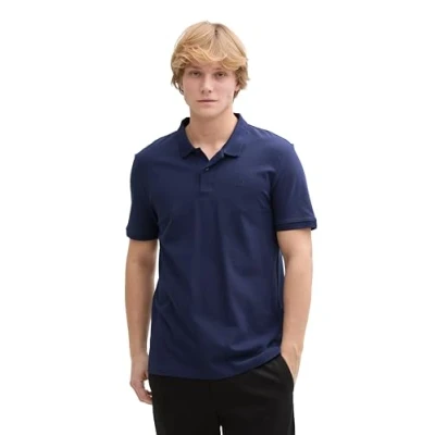 Abbildung von TOM Tailor Denim Basic Poloshirt, Herren, Größe: Medium, Dark blueberry
