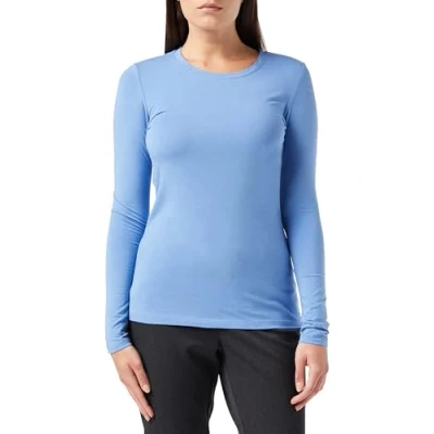 Abbildung von Amazon Essentials Damen Langärmeliges T Shirt mit Rundhalsausschnitt, Klassischer Schnitt (Erhältlich in Übergröße), Blau, XXL