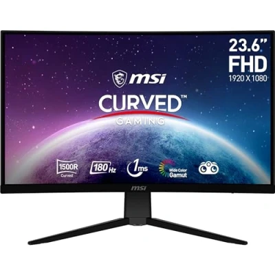 Abbildung von MSI G2422C 23,6 Zoll FHD Curved Gaming Monitor 1500R 1920 x 1080 VA Panel, 180Hz / 1ms, Adaptive Sync DP 1.2a, HDMI 2.0b CEC