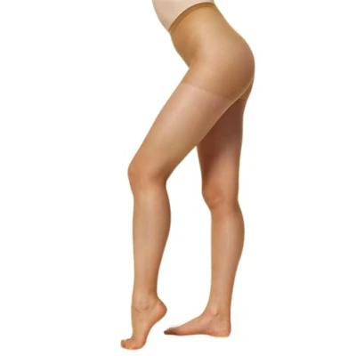 Abbildung von Nur Die Damen 3er Pack Seidenfein 15 DEN Fein Strumpfhose seidig glänzende Optik Komfortbund reißfest transparent Strumpfhosen amber, 40 44/M