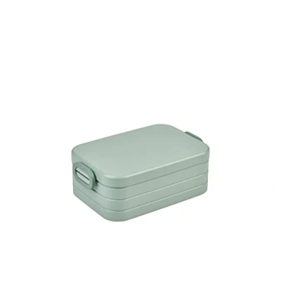Abbildung von Mepal Brotdose Midi To Go Lunchbox für 2 Sandwiches oder 4 Brotscheiben Meal Prep Box Erwachsene Essenbox mit Unterteilung Nordic sage
