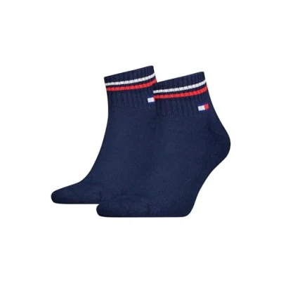 Abbildung von Tommy Hilfiger Unisex Quarter Socken, Marineblau, 39/42 (2er Pack)