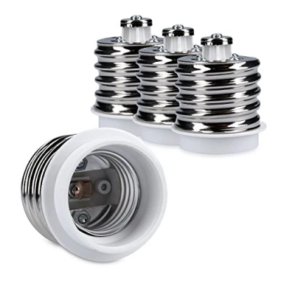 Abbildung von kwmobile 4x Lampensockel Adapter Konverter E40 Fassung auf E27 Sockel Lampenadapter Lampensockeladapter für LED Halogen Energiespar Lampen