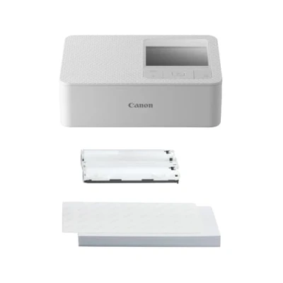 Abbildung von Canon SELPHY CP1500 Mobiler Fotodrucker mit Papierset, Weiß Drahtloser Bluetooth Drucker Zubehör Kompakt und Leicht Mi 54 Blatt Papier im 4x6 Postkartenformat