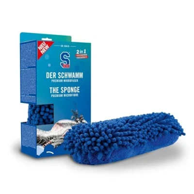 Abbildung von DR. WACK S100 Schwamm für Motorrad Premium Mikrofaser Extra sanft &amp; saugstark Reinigungsschwamm mit glatter Seite Langen Chenille Fasern beidseitig Hochflor Hochwertige Motorradpflege