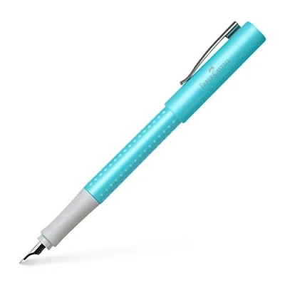 Abbildung von Faber Castell 140989 Füller Grip Pearl Edition, Feder F, türkis, 1 Stück