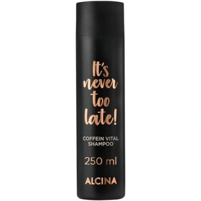 Abbildung von ALCINA It&#039;s never too late Coffein Vital Shampoo, 1 x 250 ml Shampoo für dünner werdendes Haar stärkt das Haarwachstum bei Neigung zu Haarausfall