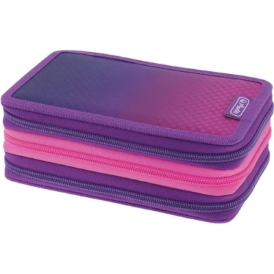 Abbildung von Herlitz Etui TriCase 31teilig befüllt, Dip Dye Pink/Purple, 1 Stück