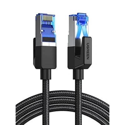 Abbildung von UGREEN Cat 8 LAN Kabel 40Gbps 2000MHz Superschnell Netzwerkkabel POE RJ45 Ethernet Wlankabel kompatibel mit PS5/4, Steam Deck, Xbox, Switch, Router, Modem (1M)