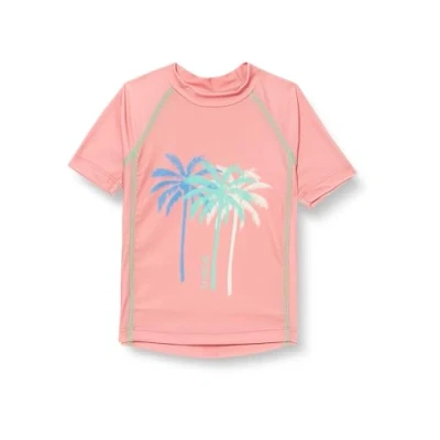 Abbildung von Playshoes UV Schutz Bade Shirt Unisex Kinder Schwimmshirt Badebekleidung, Palmen Koralle, 98/104