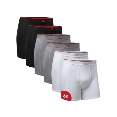 Abbildung von DANISH ENDURANCE Bambus Boxershorts Herren (6er10er Pack), Unterhosen Herren, Mit oder ohne Eingriff Mehrfarbig (2X Schwarz, 2X Grau, Weiß) XL