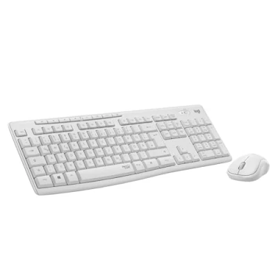 Abbildung von Logitech MK295 kabelloses Tastatur Maus Set mit SilentTouch Technologie, Shortcut Tasten, optischer Spurführung, Nano USB Empfänger, verzögerungsfreier Drahtlosverbindung, QWERTZ layout Weiß