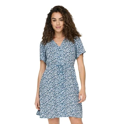 Abbildung von ONLY Onlevida Short Blusenkleid, Damen, Größe: XS, Provincial blue