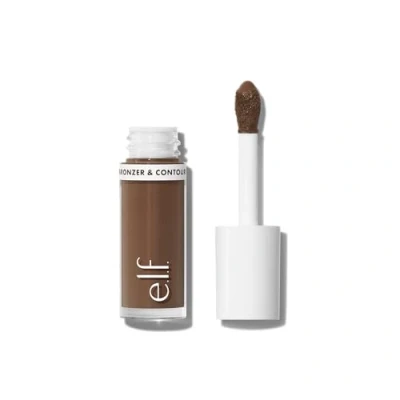 Abbildung von e.l.f. Camo Liquid Bronzer &amp; Contour, Hochpigmentiert, Natürlicher Glow, Verblendbare Textur, Langanhaltend, Abgerundeter Applikator, Vegan Tierversuchsfrei, 4 Light/Medium