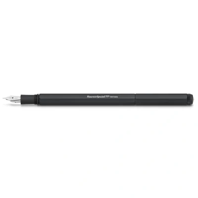 Abbildung von Kaweco SPECIAL Füllhalter Schwarz I Premium Aluminium Füllfederhalter für Tintenpatronen mit hochwertiger Stahlfeder Exklusiver Füller Geschenk Metallbox 17 cm Federbreite: EF (Extra Fein)