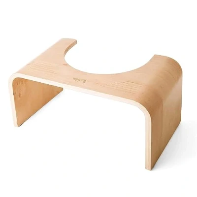 Abbildung von Hey Nature HOCA Holz, medizinischer Toilettenhocker Holz (FSC, veredelt) WC Hocker gegen Hämorrhoiden, Verstopfung, Blähungen Fußbank für schnellere Darmentleerung in der Hocke