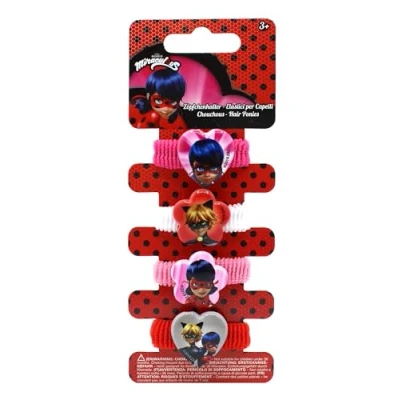 Abbildung von Joy Toy 65978 Figuren &amp; Charactere Miraculous 4 Zöpfchenhalter auf backercard 5x1x15 cm, girls, Mehrfarbig