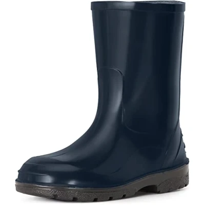 Abbildung von Ladeheid Gummistiefel Kinder Hohe wasserdichte Regenstiefel für Jungen und Mädchen LA 939 (Dunkelblau, 23 EU)
