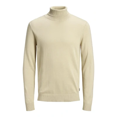 Abbildung von Jack &amp; Jones Jjeemil ROLL NECK Strickpullover, Herren, Größe: XXL, Oatmeal melange