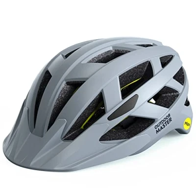 Abbildung von OutdoorMaster MIPS Fahrradhelm Zwei herausnehmbare Innenfutter &amp; Belüftung in Multi Environment Mountain, Autobahn für Jugendliche Erwachsene (Aquablau, 59 61CM)