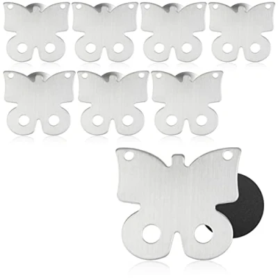 Abbildung von com four® 8X Tischdeckenbeschwerer Tischtuchgewichte aus Edelstahl magnetische Tischtuchklammer ca. 60g
