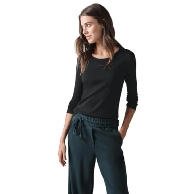 Abbildung von Cecil Langarmshirt, Damen, Größe: Large, Schwarz