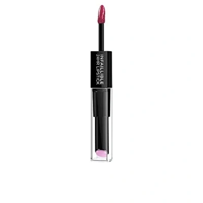 Abbildung von L&#039;Oreal Paris Lippen Make up Infaillible Lippenstift, 214 Raspberry for Life/Liquid Lipstick für 24 Stunden volle mit feuchtigkeitsspendendem Lippenpflege Balsam, 1er Pack