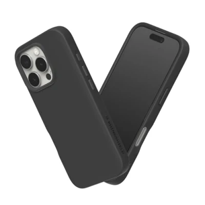 Abbildung von RHINOSHIELD SolidSuit Case Kompatibel mit [iPhone 16 Pro Max] Stoßabsorbierendes Slim Design Schutzhülle Premium Matt Finish, Kameratasten Aussparungs Schwarz