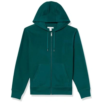 Abbildung von Amazon Essentials Herren Fleece Kapuzenpulli mit durchgehendem Reißverschluss (erhältlich in den Größen Big &amp; Tall), Tannengrün, S