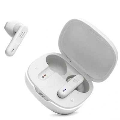 Abbildung von JBL Wave Flex Kabellose In Ear Ohrhörer mit IP54 und IPX2 Wasserdichtigkeit TalkThru AmbientAware Technologie 32 Stunden Akkulaufzeit Weiß