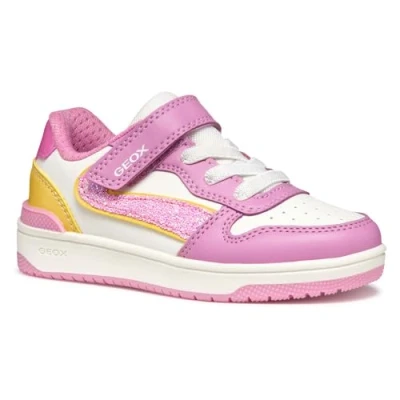 Abbildung von Geox Washiba GIRL Sneaker low für Kinder, Größe: 38, Dark pink/yellow Schuhe