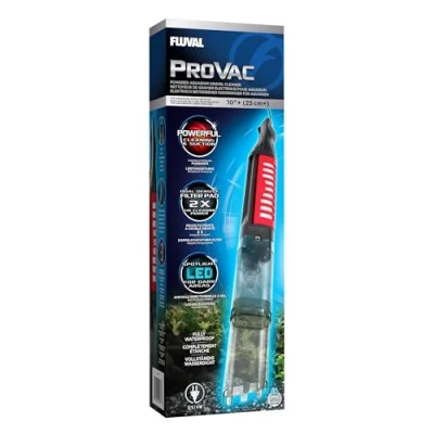 Abbildung von Fluval Pro Vac, elektrischer Bodengrundreiniger, mit Verlängerungsrohr für tiefe Aquarien, Große Rassen, Katze schwarz, 1 Stück (1er Pack)