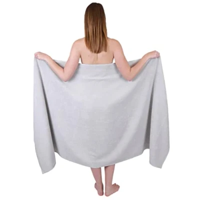 Abbildung von Betz Badetuch groß XXL Berlin Größe 100 x 200 cm Badetücher Saunatuch 100% Baumwolle Silbergrau
