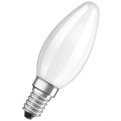 Abbildung von OSRAM Filament LED Lampe mit E14 Sockel, Kaltweiss (4000K), Kerzenform, 4W, Ersatz für 40W Glühbirne, matt, Retrofit CLASSIC B